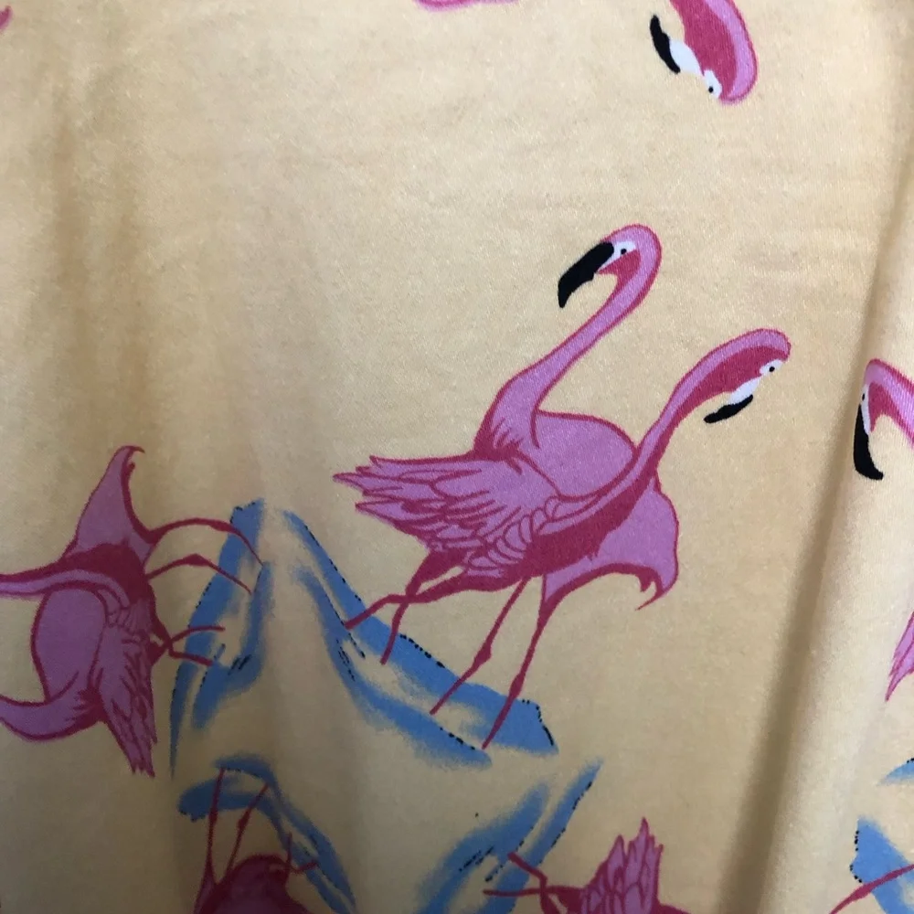 Hearts & Roses London Flamingo Print Retro Swing Dress Rockabilly Pinup Summer 4 - Picture 10 of 15